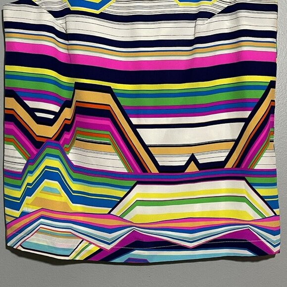 Amanda Uprichard Silk Blouse Sleeveless Women Size P Petite Colorful Rainbow Art - Picture 5 of 11